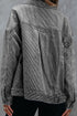 Washed Striped Pattern Casual Pocketed Denim Jacket