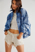 Washed Striped Pattern Casual Pocketed Denim Jacket
