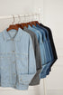 Washed Striped Pattern Casual Pocketed Denim Jacket