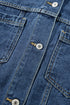 Washed Striped Pattern Casual Pocketed Denim Jacket