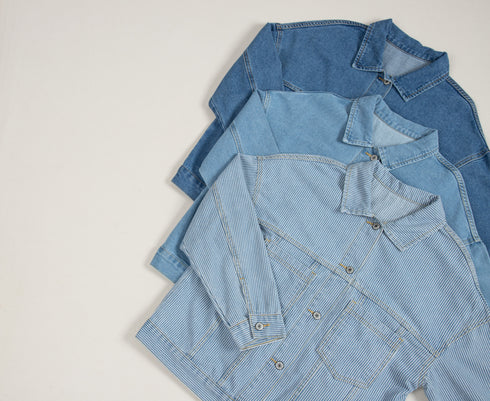 Washed Striped Pattern Casual Pocketed Denim Jacket