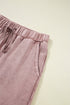 Washed Tiered Patchwork Drawstring Wide Leg Pants