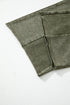 Washed Tiered Patchwork Drawstring Wide Leg Pants