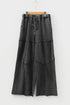 Washed Tiered Patchwork Drawstring Wide Leg Pants