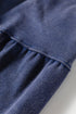 Washed Tiered Patchwork Drawstring Wide Leg Pants