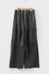 Washed Tiered Patchwork Drawstring Wide Leg Pants
