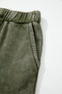 Washed Tiered Patchwork Drawstring Wide Leg Pants