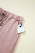 Washed Tiered Patchwork Drawstring Wide Leg Pants