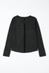 Washed Waffle Knit Buttoned Neckline Casual Long Sleeve Top