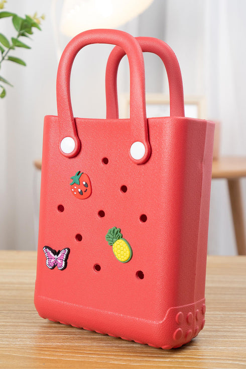 Waterproof Perforated EVA Rubber Open Top Beach Travel Tote