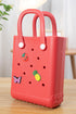 Waterproof Perforated EVA Rubber Open Top Beach Travel Tote