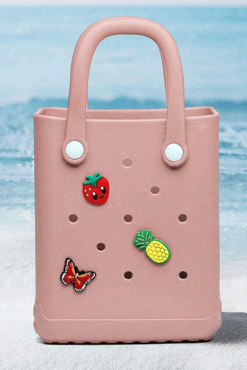 Waterproof Perforated EVA Rubber Open Top Beach Travel Tote
