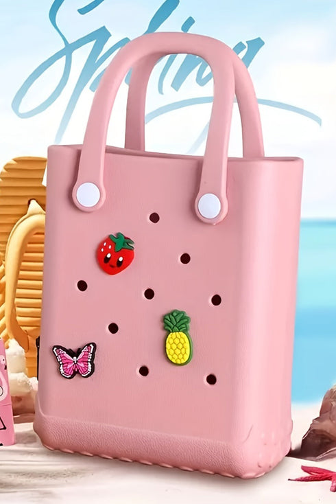 Waterproof Perforated EVA Rubber Open Top Beach Travel Tote