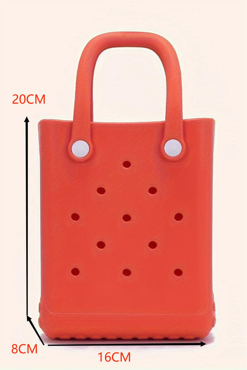 Waterproof Perforated EVA Rubber Open Top Beach Travel Tote