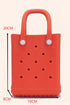 Waterproof Perforated EVA Rubber Open Top Beach Travel Tote