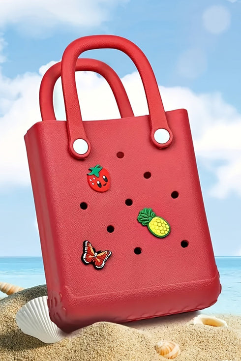 Waterproof Perforated EVA Rubber Open Top Beach Travel Tote