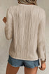 Wavy Plissé Texture Crew Neck Long Sleeve Top