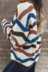 Wavy Stripe Crew Neck Knit Sweater