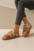 Wavy Striped Suede Texture Plush Lined Slippers