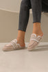 Wavy Striped Suede Texture Plush Lined Slippers