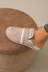 Wavy Striped Suede Texture Plush Lined Slippers