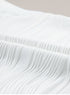 Wavy Textured Mock Neck Cap Sleeve Stretch Top