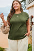 Wavy Textured Solid Minimalist Stretch Tee