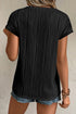 Wavy Textured Solid Minimalist Stretch Tee