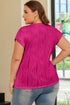 Wavy Textured Solid Minimalist Stretch Tee