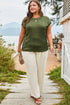 Wavy Textured Solid Minimalist Stretch Tee