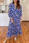 Western Abstract Geometric Printed Maxi Dress