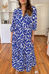 Western Abstract Geometric Printed Maxi Dress