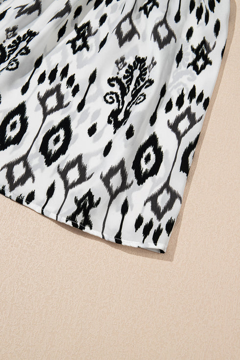 Western Abstract Geometric Printed Maxi Dress