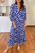 Western Abstract Geometric Printed Maxi Dress