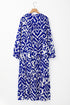 Western Abstract Geometric Printed Maxi Dress