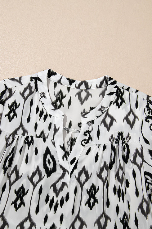 Western Abstract Geometric Printed Maxi Dress