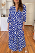 Western Abstract Geometric Printed Maxi Dress