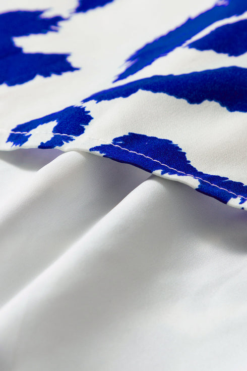 Western Abstract Geometric Printed Maxi Dress