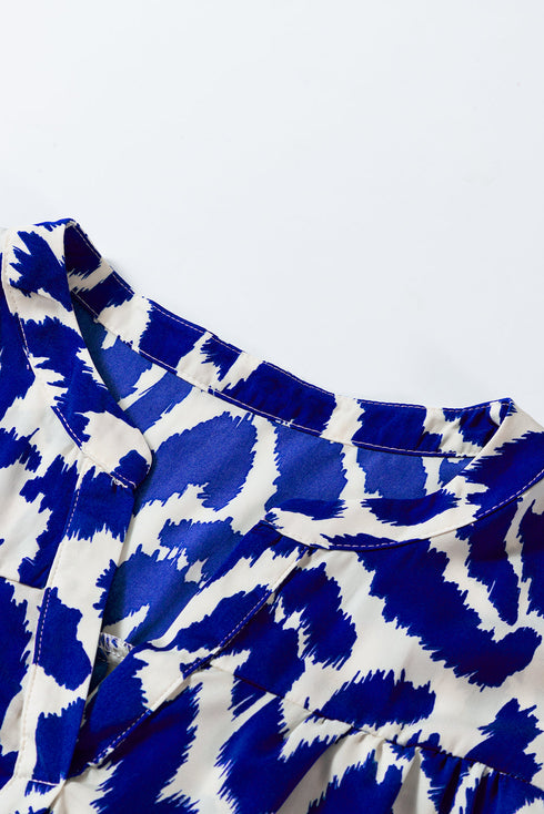 Western Abstract Geometric Printed Maxi Dress