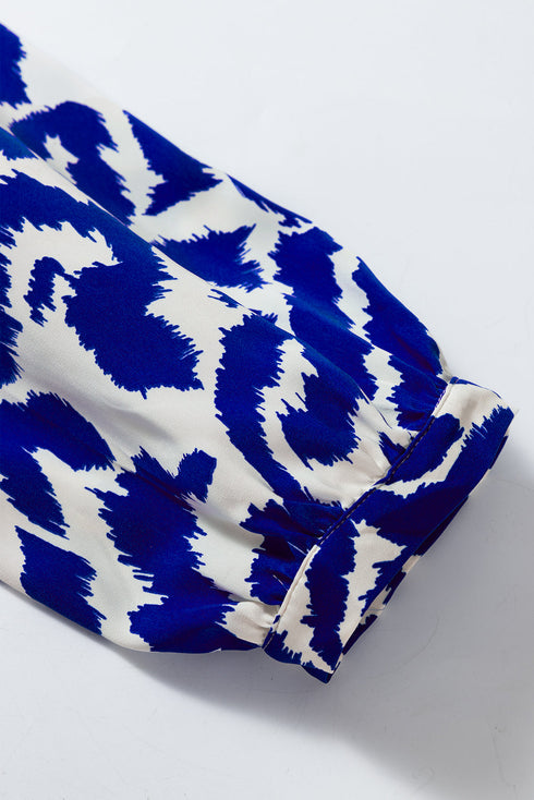 Western Abstract Geometric Printed Maxi Dress