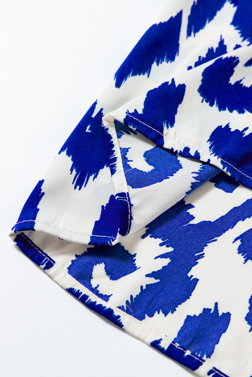 Western Abstract Geometric Printed Maxi Dress