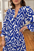 Western Abstract Geometric Printed Maxi Dress