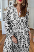 Western Abstract Geometric Printed Maxi Dress