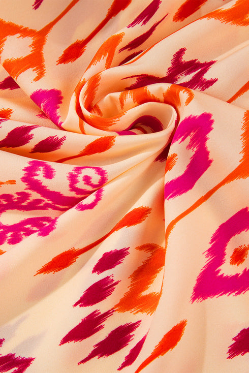 Western Abstract Geometric Printed Maxi Dress