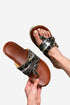 Western Aesthetic Studded Animal Print Thong Slipper