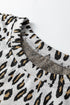 Western All Over Leopard Print Casual Tee Pant Set