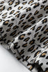 Western All Over Leopard Print Casual Tee Pant Set