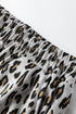 Western All Over Leopard Print Casual Tee Pant Set