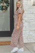 Western All Over Leopard Print Casual Tee Pant Set