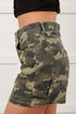 Western All Over Print Camouflage High Rise Denim Shorts